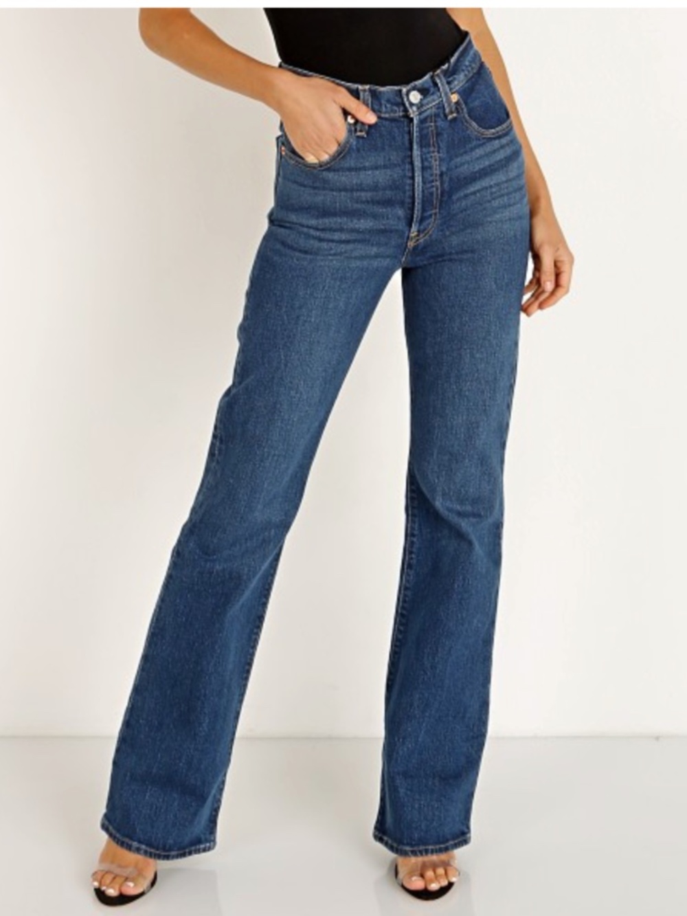 Levi's Ribcage Bootcut Turn Up Jeans Size 29